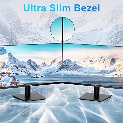 Jlink Computer Monitor, FHD 24 Inch Monitor, 1920x1080P 75Hz 5ms(GTG) 99% sRGB LCD Computer Display with HDMI VGA 3.5mm Audio, HDR Low Blue Light Anti-Glare VA Screen with Freesync, Tilt Adjustable