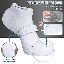 Unisex No Show Athletic Running Socks Cushion