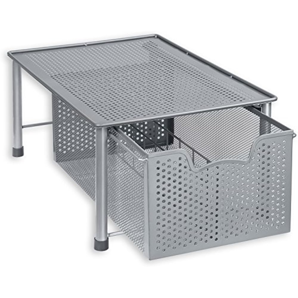 Stackable Basket Drawer Organizer, Silver Home & Kitchen New eBay