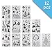 12 Pcs Plastic Painting Stencil,Christmas Themes Santa Claus Snowman Christmas Tree Snow Elk Jingle Bell Drawing Spraying Templates 10