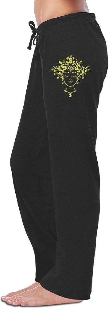 Kim Women's Workout Pants Money In My Thought Black