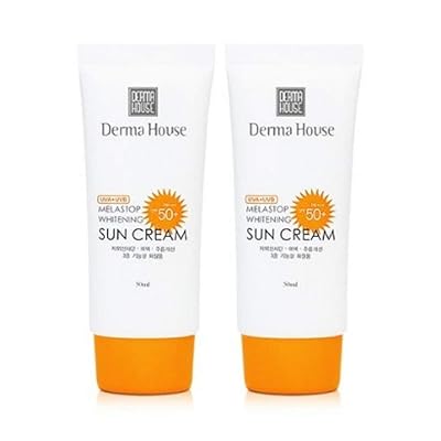 Derma House Melastop Whitening UV-A UV-B Sunscreen, Whitening  wrinkle Improvement  UV protection Triple Functionality,SPF50 PA, 50ml  1.8 Fl Oz