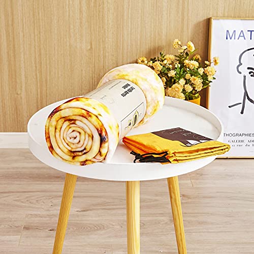FANOYOL Burrito Tortilla Blanket, Ultra Soft Taco Flannel Throw Blanket, Novelty Round Realistic Food Double Sided Blanket for Adults Kids (70 inches)