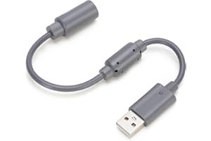 Replacement USB Breakaway Cable 360 Wired Controller, Gray Adapter Cord (10.6inch/27cm) to Connect Controller to PC USB Port 