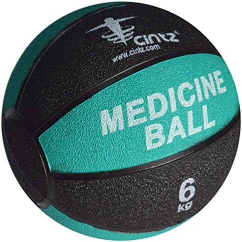 Cintz Dual Colored Rubber Medicine Balls, Exercise Balls, Fitness Balls (13.2)