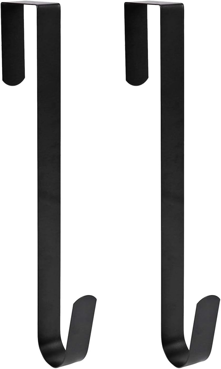 Wreath Hangers - Sattiyrch Fall Wreath Hanger for Front Door 15in,Long Metal Autumn Xmas Wreath Hook,Black ...