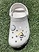 Croc Volleyball Charms for Crocs and Jibbitz Bracelets (White)