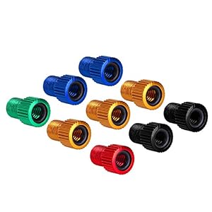 WINOMO Bicycle Valve Adapter 10 Pcs Aluminum PRESTA to SCHRADER Converter Car Bike Tube Pump Air Compressor Tools