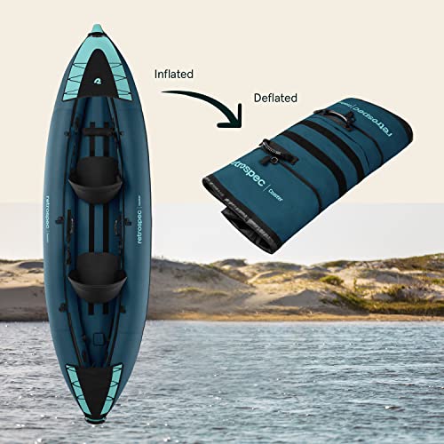 Retrospec Coaster 2 Person Inflatable Kayak Portable 600Denier