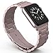 PUGO TOP Compatible with Stainless Steel Metal Iwatch Band 42mm 44mm Series 5/4/3/2/1 Men Women with Classic Butterfly Buckle. (42mm/44mm, rose gold)