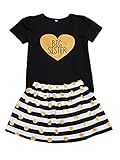 Ma&Baby Kids Baby Girls Little Sister Romper Pants Big Sister T-Shirt Dress Outfits Set (3-4 Years, Big Sister)