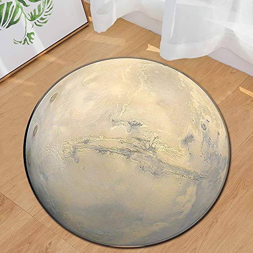 ZCXBB Modern Household Non-Slip Carpet Planet Round Rug Computer Chair Cushion Office Chair Mat Door Mat Carpet (Color : Gray, Size : XXL) - Thumbnail 4