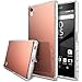 Ringke Fusion Mirror Compatible with Xperia Z5 Premium Case Bright Reflection Radiant Luxury Mirror Bumper Drop Protection Shock Absorption Technology (Attached Dust Cap) - Rose Gold