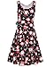 STYLEWORD Women's Christmas Sleeveless Flare Cocktail Dress with Pocket(Floral02,L)