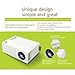 WEILIANTE Mini LED HD Projector Home Theatre Cinema Video Projector Connection with iPhone Android iPad Tablet for Home Outdoor Available via AV/VGA/USB/SD/HDMI Input (White)