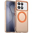 Compatible with Redmi K70 5G / K70 Pro 5G Case Cover,Supports Wireless Charging,Shockproof Magnetic Phone Case，Compatible with Xiaomi Poco F6 Pro 5G Case Orange
