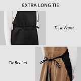 BURNTOP 2 Pack Waterproof Rubber Adjustable Apron 40" Heavy Duty Kitchen view 7