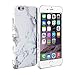 GMYLE iPhone 6s Plus Case, Snap Cover Glossy for iPhone 6s Plus - White Marble Pattern Slim Hard Back Case