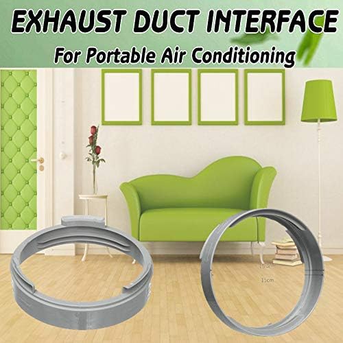 qiguch66 Universal Exhaust Duct Interface Connector,,5.9inch Dia Exhaust Duct Interface L/F C/H Series for Portable Air Conditioner 1#