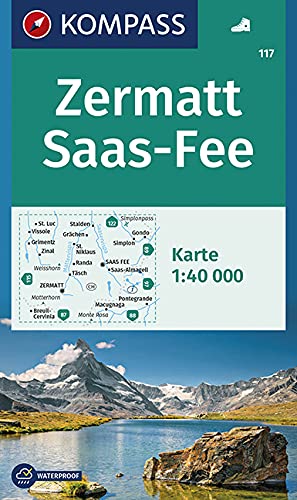Zermatt Saas Fee 117 1 50 000 Carte De Randonnee 1 50 000 French Edition Kompass Karten Amazon Com Books