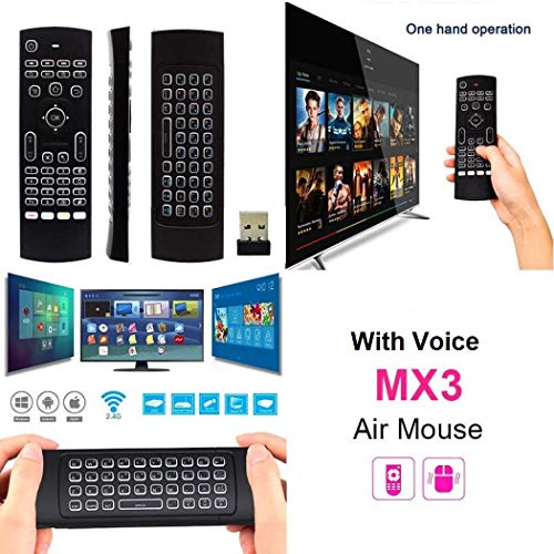 Favormates Air Remote Mouse MX3 Pro,2.4G Backlit Kodi Remote Control