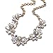 FitandWit FitWit Rhinestone Crystal Statement Choker Exaggerated Flower Fashion Costume Necklace Wedding Jewelry Women