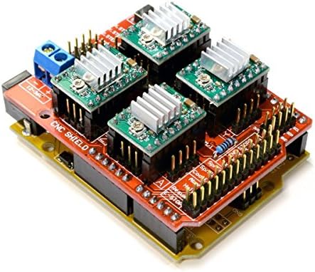CNC V3 Shield + UNO R3 Arduino Compatible Board + 4 PCS Allegro A4988 StepStick Stepper Drivers