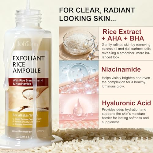 White Rice Gentle Face & Body Exfoliator, Helps Remove Blackheads & Dead Skin, Exfoliation & Hydration, Pore Care, White Rice Glow (100ml)