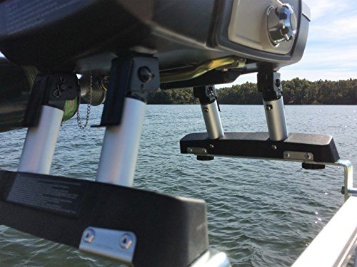 Cuisinart-Grill-Modified-for-Pontoon-Boat-with-Arnalls-Grill-Bracket-Set-SILVER pontoon boat grill