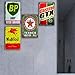 FlowerBeads Mobiloil Company Old Tin Signs Cheap Metal Posters Bar Pub Club Tavern Garage Wall Decor Retro Iron Plaque (4PCS 20X30cm)