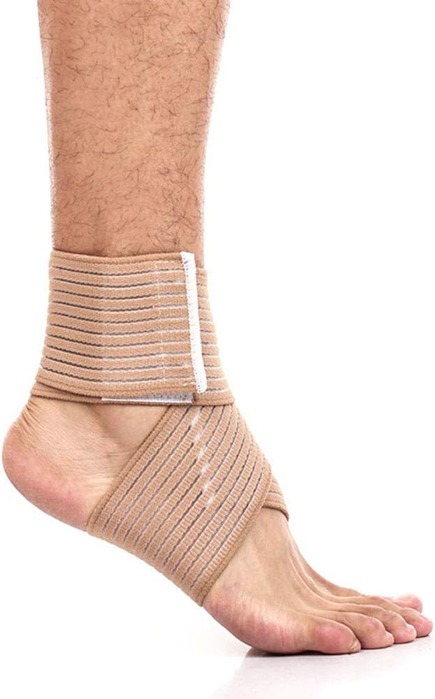 2PCS Ankle Support, Adjustable Ankle Brace Breathable Elastic & Comfortable, 1 Size Fits all, Prevention Sport Fitness Chronic Ankle Strain, Sprains Fatigue, Foot Ankle Bandage Guard Band(B-Beige) : Sports & Outdoors
