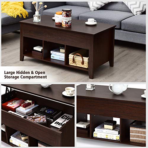 Living Room Modern Lift Top Storage Coffee Table GoTinySpace