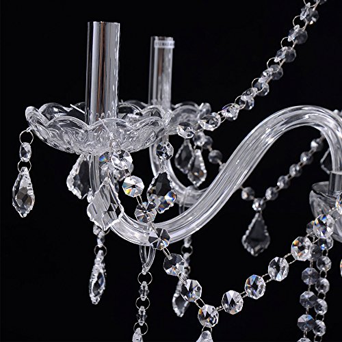 image for Boshen Crystal Chandelier 6 Lights Fixture Pendant Ceiling Lamp for Di