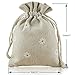 G2PLUS Small Drawstring Gift Bags,20PCS Cotton Burlap Drawstring Pouches Halloween Candy Bags White Daisy Treat Bags Wedding Party Favor Jewelry Pouches for Gift,Holiday,Home Supplies(3.5'' x 4.7'')