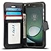 J&D Case Compatible for Moto Z Play Droid Case, Wallet Stand Slim Fit Heavy Duty Protective Shockproof Flip Wallet Case for Motorola Moto Z Play Droid Wallet, Not for Moto Z2 Play/Z3 Play Black