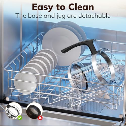Ctoby Electric Milk Frother,Cold Foam Maker 16.9oz/500ml Frother, for Hot Chocolate Latte Cappuccino Macchiato Matcha,6 Functions,Enjoy Perfect Milk Froth in 2 Min (Black-Stainless Steel)