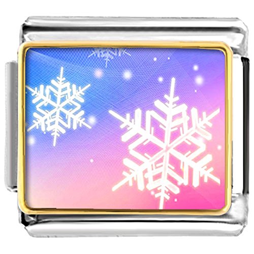 Case over Matter Christmas Snowflake Charms Photo Italian Charm for Link Bracelets (style 2)