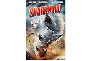 Sharknado (2013) 8x10 Photo Sharks Flying Out of Water Crashing into Ferris Wheel & Buildings "Enough Said!" Movie Poster kn