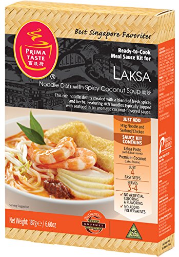 Prima Taste Laksa Coconut Curry Sauce Kit, 6.6-Ounce Boxes (Pack of 4) - Thumbnail 2
