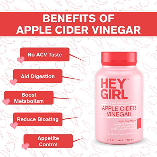 Apple Cider Vinegar Capsules with The Mother , 1560mg Apple Cider