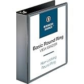 Business Source 2" Round-Ring View Binder