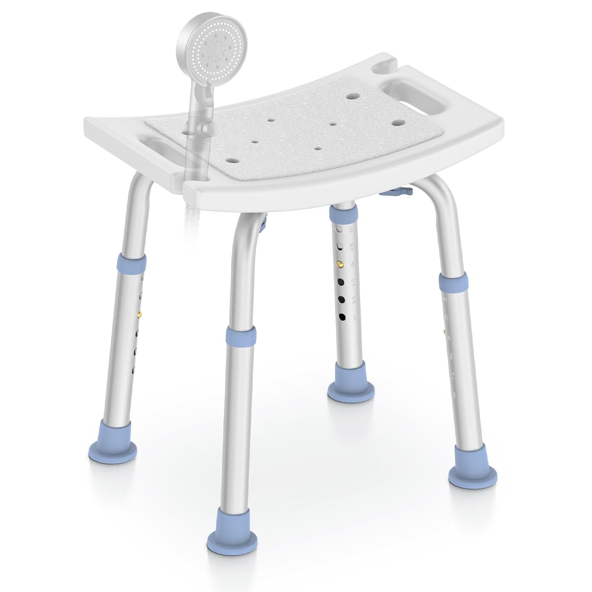 Delog Shower Chair for Inside Shower, Tool-Free Assembly Height Adjustable Shower Bench for Seniors, Elderly, Disabled, Handicap and Injured, Shower Stool 300lbs, FSA/HSA Eligible