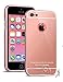 iPhone 5C Case,iPhone 5C Cover,DAMONDY Luxury [Electroplating Series] Ultra Slim Hard Back Case Cover Metal Bumper [Mirror Case] Design For Apple iPhone 5C (Rose)