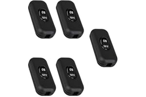 5 Pack Inline Push Button Switch For Lamps And Small Appliance Repairs Rated 6A 250V With Phenolic Plastic Housing And Clear 