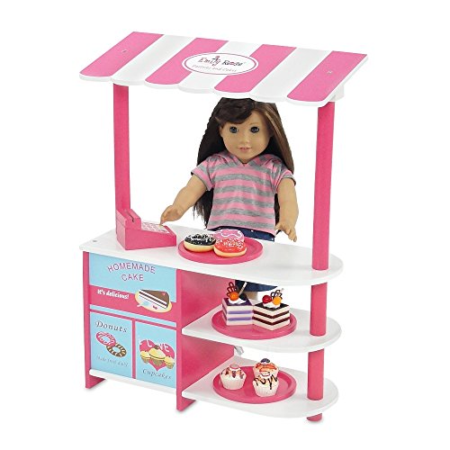 18-inch doll furniture | amazing bright pink and white bakery sta…