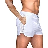 Rexcyril Men's Running Workout Shorts Quick Dry Gym Bodybuilding Athletic Shorts with Pockets