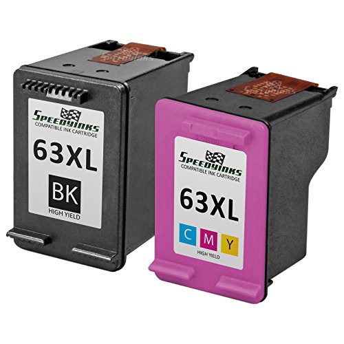 SpeedyInks 2PK Remanufactured Replacement for HP 63XL F6U64AN F6U63AN 1 HY Black 1 HY Color Ink Cartridge Set for use in HP ENVY 4520, OfficeJet 3830, 4650, Deskjet 1112, 3632, 1110, 2130, 3630 - Thumbnail 5