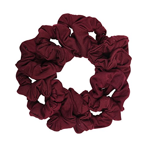 Set of 12 Scrunchies - Maroon