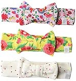 Rosie Pope Baby Girls' 3 Pack Headbands, Floral, One Size