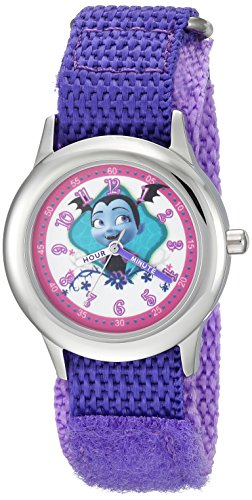 DISNEY Girl's Vampirina' Quartz Stainless Steel and Nylon Casual Watch, Color:Purple (Model: WDS000422) DISNEY Girl's Vampirina' Quartz Stainless Steel and Nylon Casual Watch, Color:Purple (Model: WDS000422)